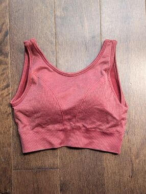 Seamless‎ Ribbed Crop Bralette - Dusty Rose